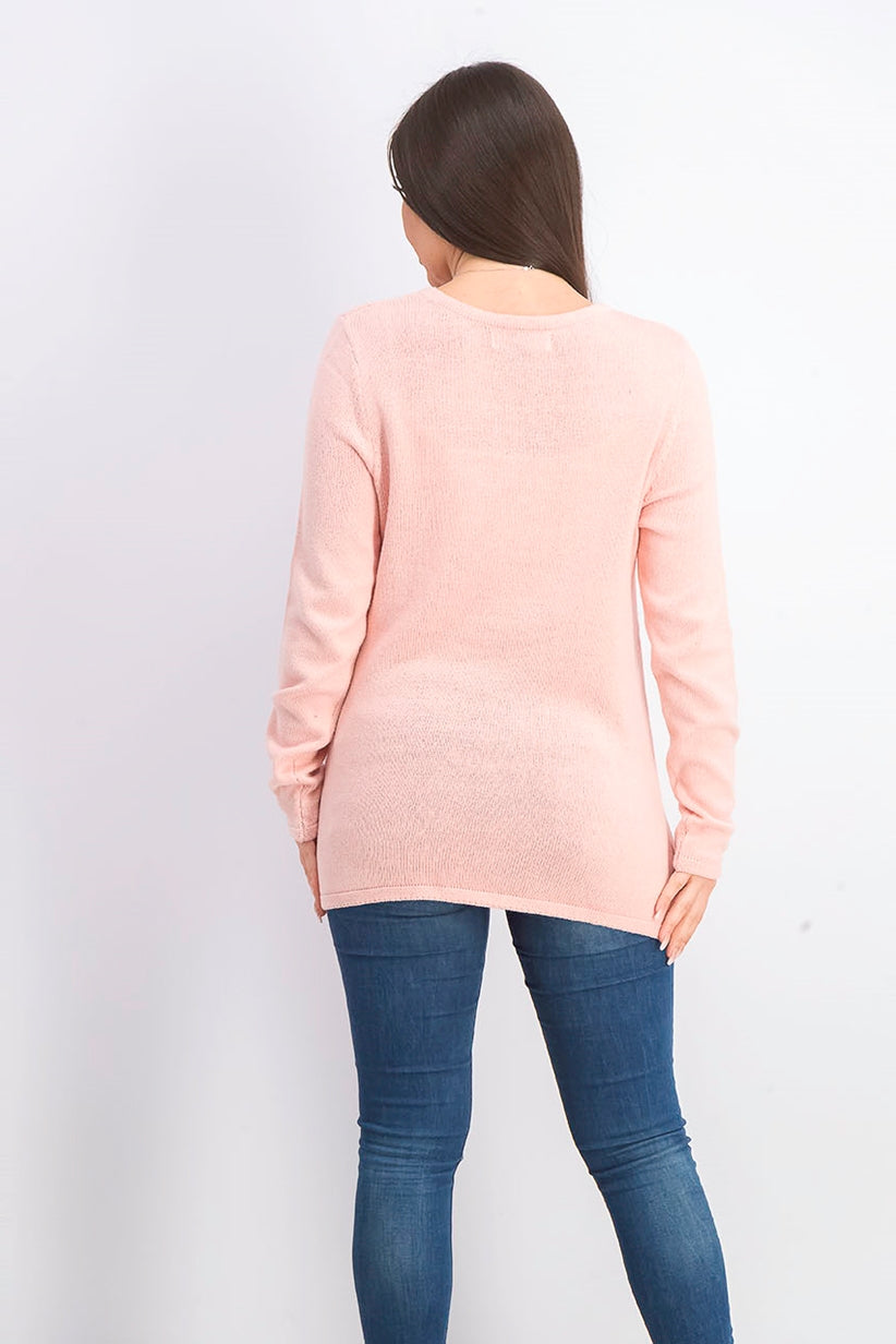 Karen Scott Suéter Feminino Patchwork com Ponto Roxo Tamanho 2 Extra Grande