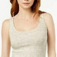 Blusa feminina com decote redondo Maison Jules, bege, cáqui, tamanho grande