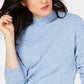 Karen Scott Suéter Feminino Gola Mock Shimmer Azul Tamanho Extra Grande