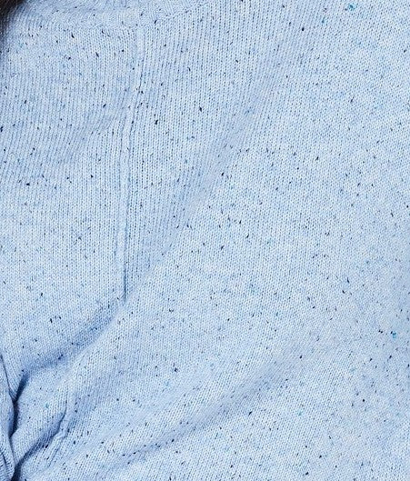 Karen Scott Suéter Feminino Gola Mock Shimmer Azul Tamanho Extra Grande