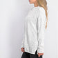Karen Scott Suéter Feminino Gola Mock Shimmer Branco Tamanho Grande
