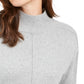 Karen Scott Suéter Feminino Erin Cotton Colorblocked Gola Moletom Cinza Tamanho P
