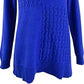 Suéter feminino Karen Scott de algodão com pontos mistos, azul, tamanho X-S