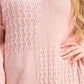 Suéter feminino Karen Scott de algodão com pontos mistos, rosa, tamanho grande