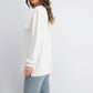 Suéter feminino Karen Scott de algodão com ponto misto, branco, tamanho extragrande