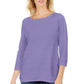 Karen Scott Suéter Feminino Manga 3/4 Canelado Roxo Tamanho Grande