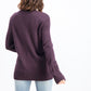 Karen Scott Cardigan Feminino com Zíper Frontal Roxo Tamanho Grande