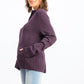 Karen Scott Cardigan Feminino com Zíper Frontal Roxo Tamanho Grande