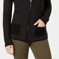 Karen Scott Cardigan Feminino Texturizado com Zíper Frontal Preto Tamanho Extra Grande