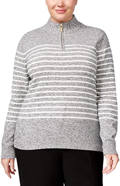 Karen Scott Cardigan Feminino Texturizado com Zíper Frontal Cinza Tamanho X-G