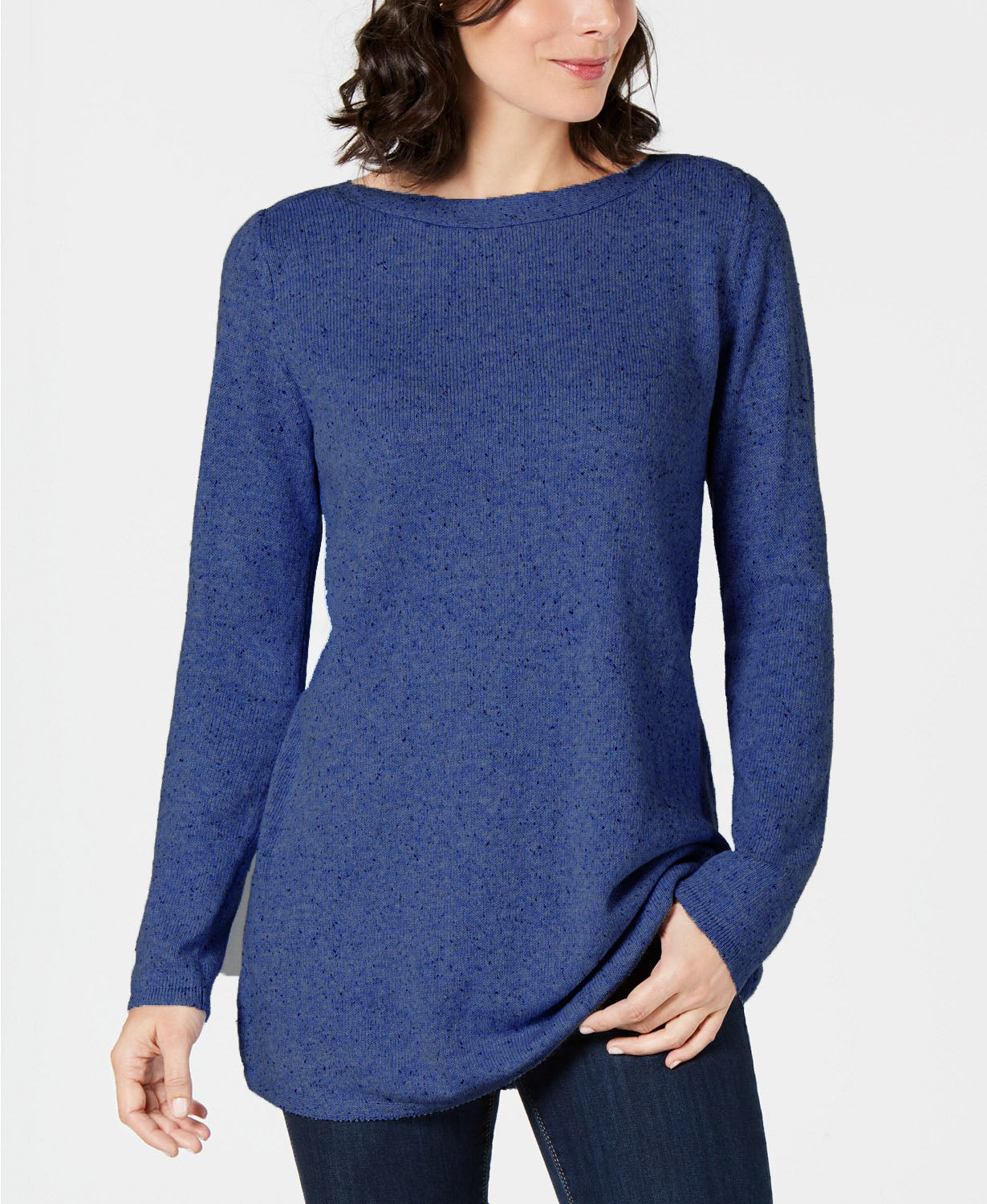 Karen Scott Suéter Túnica Texturizada Feminino Azul Tamanho P