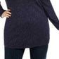 Túnica feminina Karen Scott Plus Size com bainha curva, azul marinho, tamanho 2X