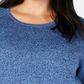 Túnica feminina Karen Scott Plus Size com bainha curva, azul, tamanho 0X