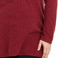 Túnica feminina Karen Scott Plus Size com bainha curva, vermelha, tamanho 0X