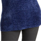 Karen Scott Suéter Feminino Gola Canoa Chenille Azul Tamanho 1X