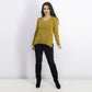 Karen Scott Suéter Feminino Gola V Chenille Dourado Tamanho P