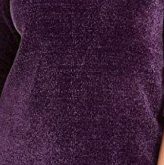Karen Scott Suéter Feminino Plus Size Gola V Chenille Roxo Tamanho Extra Grande