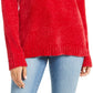 Karen Scott Suéter Feminino Petite Gola Envelope Chenille Tamanho K Merlot Petite