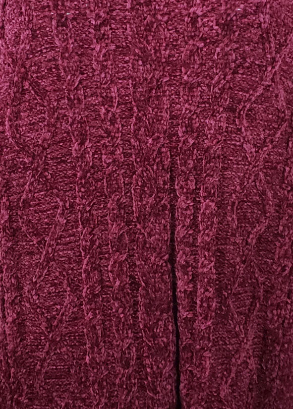 Karen Scott Suéter Feminino de Tricô em Chenille Vermelho Tamanho P