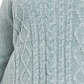 Suéter Karen Scott Feminino Tricô em Chenille Azul Escuro Tamanho 2X