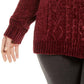 Karen Scott Suéter Feminino Plus Chenille em Tricô com Cabo Merlot Tamanho 1X