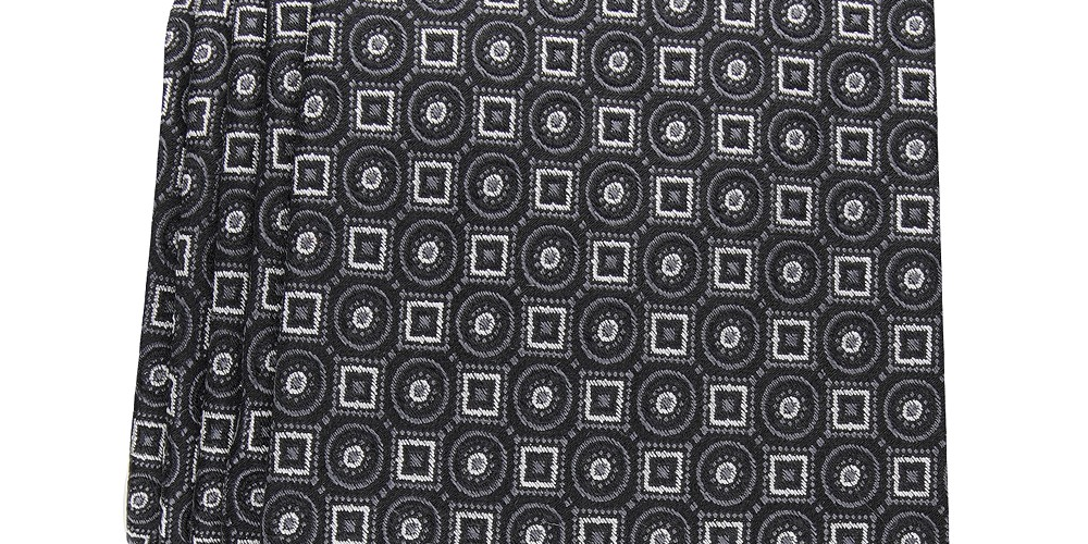 Gravata masculina clássica de seda pura Tasso Elba, preta, tamanho regular