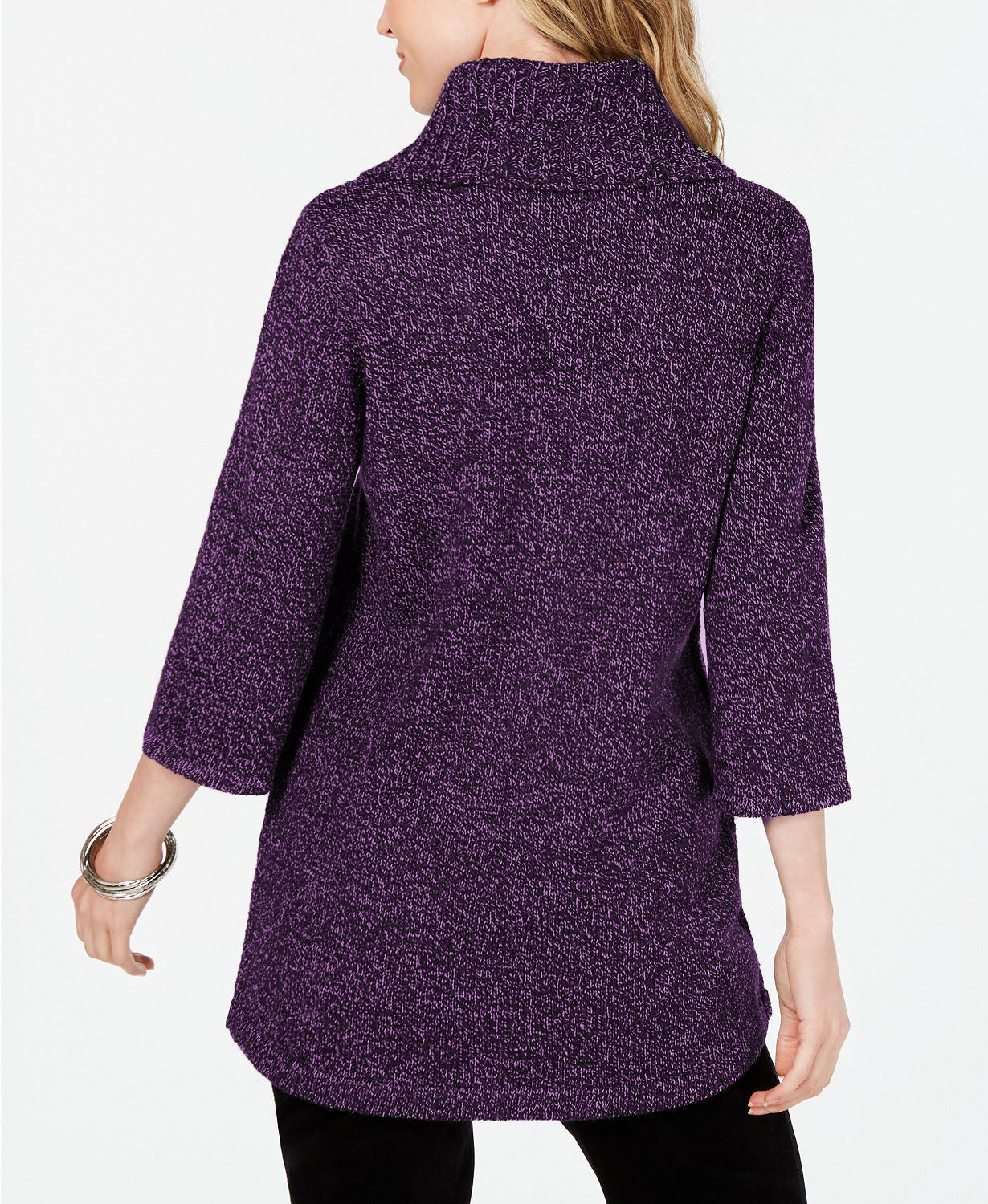 Karen Scott Suéter Feminino Petite Gola Redonda Manga 3/4 Tamanho P