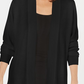 Karen Scott Cardigan Feminino Manga Longa Aberta na Frente Preto Tamanho P