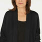 Karen Scott Cardigan Feminino Pequeno com Frente Aberta Preto Tamanho P
