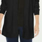 Karen Scott Cardigan Feminino Pequeno com Frente Aberta Preto Tamanho P