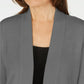 Karen Scott Cardigan Feminino Pequeno com Frente Aberta, Cinza Escuro, Tamanho Médio