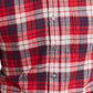 Camisa de flanela masculina Club Room vermelha tamanho pequeno