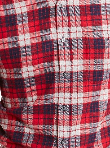 Camisa de flanela masculina Club Room vermelha tamanho pequeno