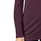 Suéter feminino JM Collection com gola redonda e punhos abotoados, roxo, tamanho extra grande