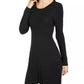 Vestido suéter de malha canelada feminino Style &amp; Co, preto, tamanho extragrande
