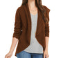 Cardigan Pointelle Feminino Estilo &amp; Co Marrom Tamanho Extra Grande