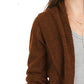 Cardigan Pointelle Feminino Estilo &amp; Co Marrom Tamanho Extra Grande