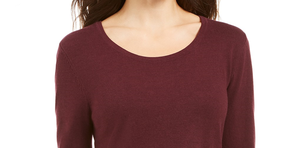 Túnica feminina em camadas Style &amp; Co, vermelha, tamanho extra pequeno