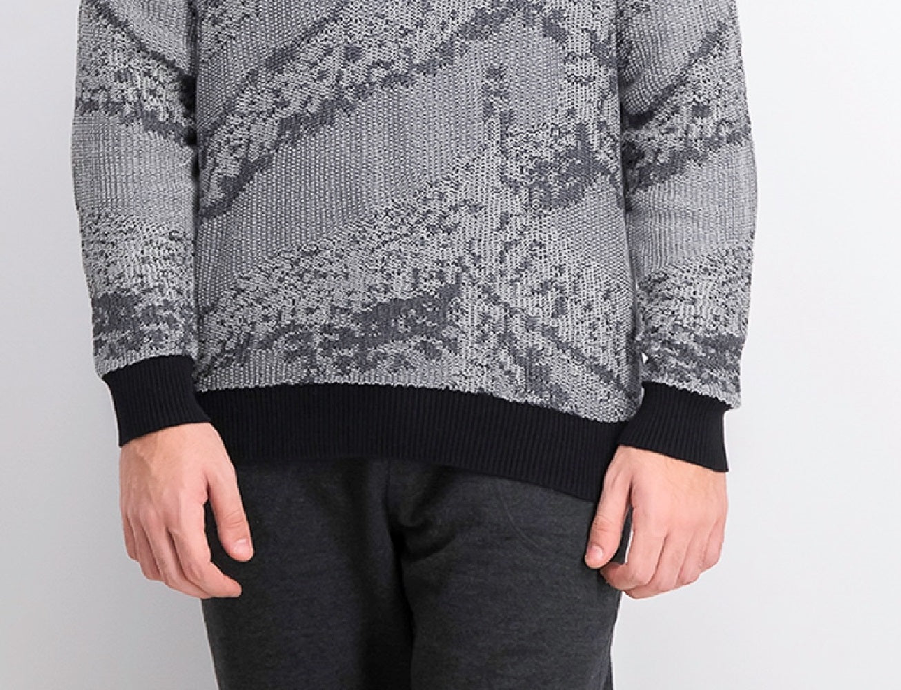 Suéter de malha com capuz Jax masculino da INC International Concepts, cinza, tamanho grande