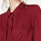 Blusa feminina Alfani Petite Twist com botões na frente, vermelha escura, tamanho médio