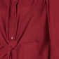 Blusa feminina Alfani Petite Twist com botões na frente, vermelha escura, tamanho médio