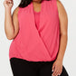 Blusa feminina plus size Alfani, tamanho 2, Pansy Pink, tamanho extra grande