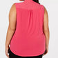 Blusa feminina plus size Alfani, tamanho 2, Pansy Pink, tamanho extra grande