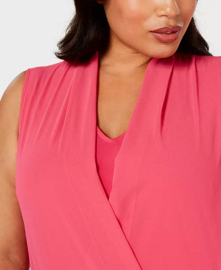 Blusa feminina plus size Alfani, tamanho 2, Pansy Pink, tamanho extra grande