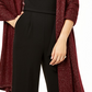 Charter Club Cashmere Metálico Oversized Wrap Feminino Vermelho Escuro Tamanho Regular