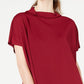 Blusa feminina Alfani Petite Cowl com gola alta, vermelha, tamanho extra grande