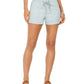 Shorts de popeline feminino estilo &amp; co, tamanho médio, azul, tamanho extragrande