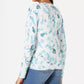 Cardigan feminino com estampa floral azul Charter Club, tamanho extra grande