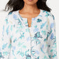 Cardigan feminino com estampa floral Charter Club, branco, tamanho pequeno