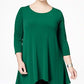 Túnica Alfani Feminina High-Low Verde Tamanho Médio